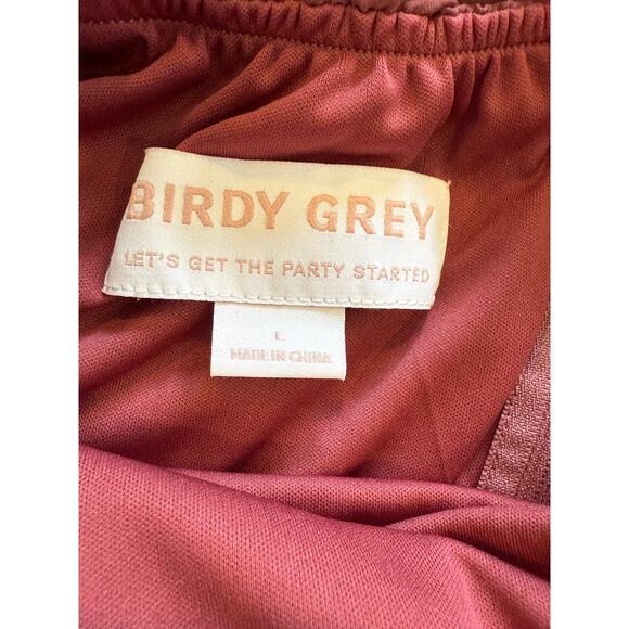 Birdy Grey Doris Chiffon Dress, Rosewood, Large, Wedding, Bridesmaid New! - Picture 5 of 8